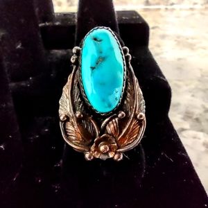 Sterling silver turquoise ring sz 7.5